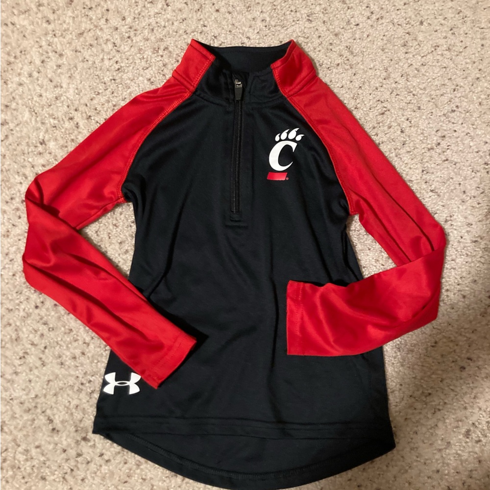 Youth size 5 UC Bearcats lightweight half zip